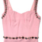 Pink Crystal Sheath Mermaid LongGown Dress