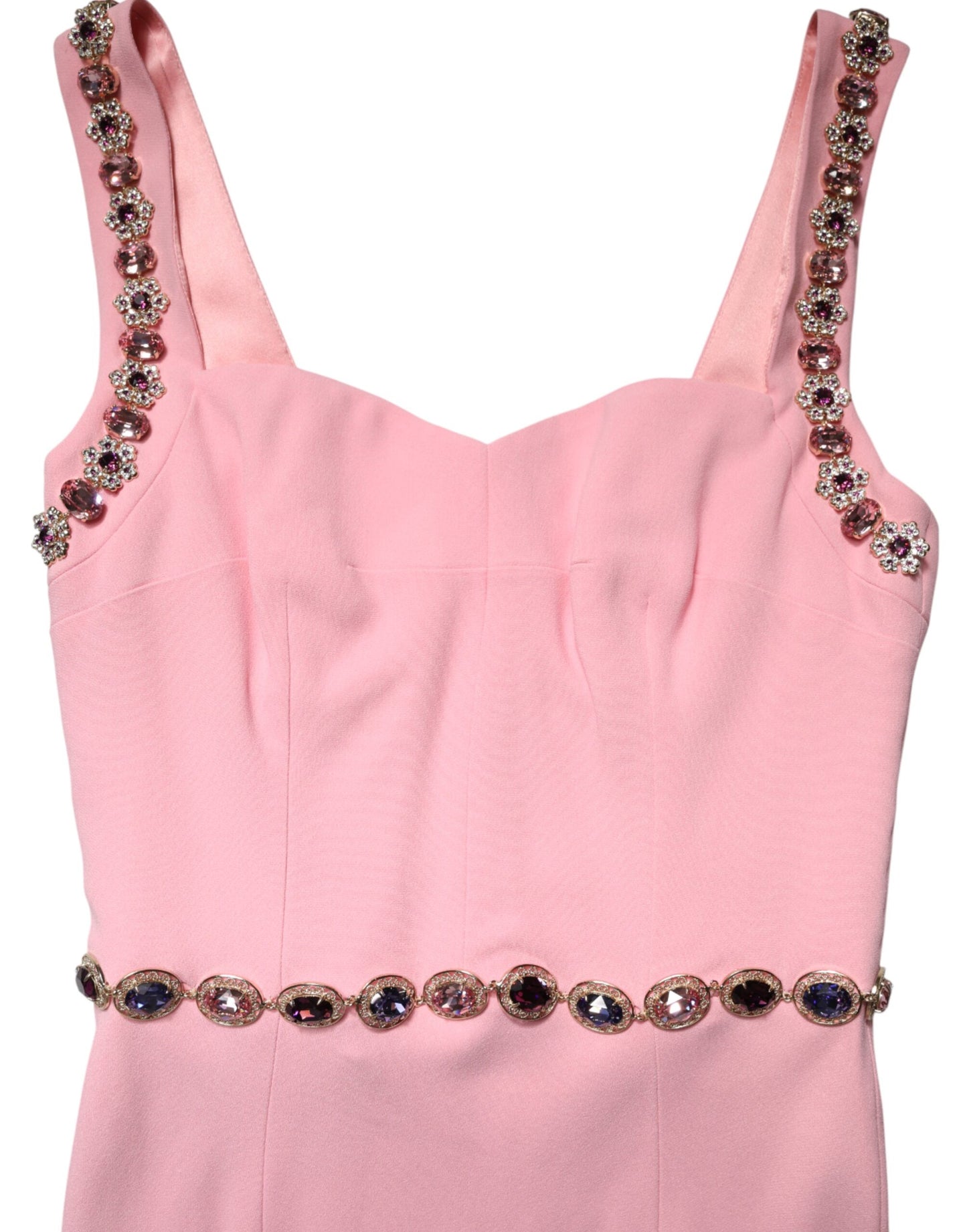 Pink Embellished Sheath Mermaid Gown Dress