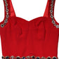 Red Crystals Sheath Mermaid Long Gown Dress