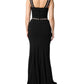 Black Embellished Sheath Mermaid Gown Dress