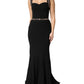 Black Embellished Sheath MermaidGown Dress