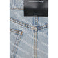 Blue Cotton Bermuda Shorts