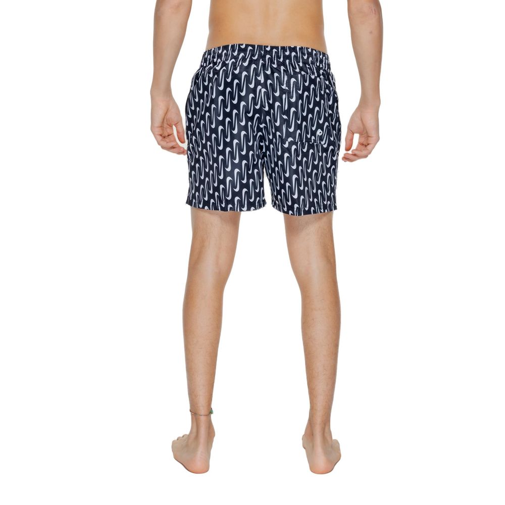 Black Polyester Swim Shorts