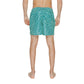 Green Polyester Swim Shorts