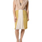 Multicolor Silk Deep V-neck Sleeveless Knee Length Dress