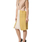 Multicolor Silk Deep V-neck Sleeveless Knee Length Dress