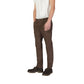 Brown Cotton Skinny Pants