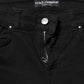 Black Cotton Casual Skinny Denim Jeans