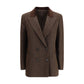 Brown Fleece Wool Blazer