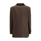 Brown Fleece Wool Blazer