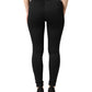 Black Nylon Stretch Skinny High Waist Pants