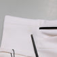 White Wool High Waist Tapered Trouser Pants
