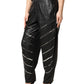 Black Embellished Tapered  Pants