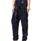 Blue Sequined Tapered Trouser Pants
