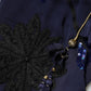 Blue Sequined Tapered Trouser Pants