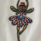White Embellished Crystal Sequin Fairy  Top