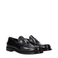 Black Leather Slip-On Loafers