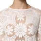 White Embroidery Lace Cotton Blouse Top