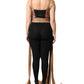 Brown Virgin Wool Sleeveless Scarf Tank Top