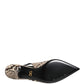 Multicolor Leather Heels Slingback Shoes