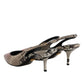 Multicolor Leather Heels Slingback Shoes