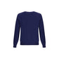 Blue Fleece Wool Sweatshirt