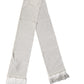 White Silk Fringes Neck Wrap Foulard Scarf