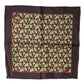 Brown Cactus Print Square Handkerchief Scarf