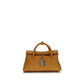 Beige Calf Leather Bos Taurus Shoulder Bag