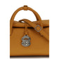 Beige Calf Leather Bos Taurus Shoulder Bag