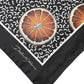 Black Orange Print Square Handkerchief Scarf