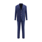 Blue Fleece Wool Two-Piece Suit