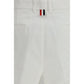 White Polyester Bermuda Shorts