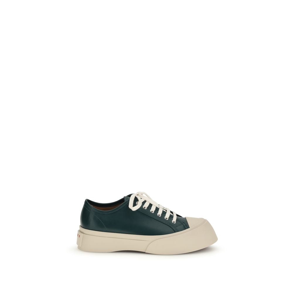 Black Calf Leather Bos Taurus Platform Sneakers