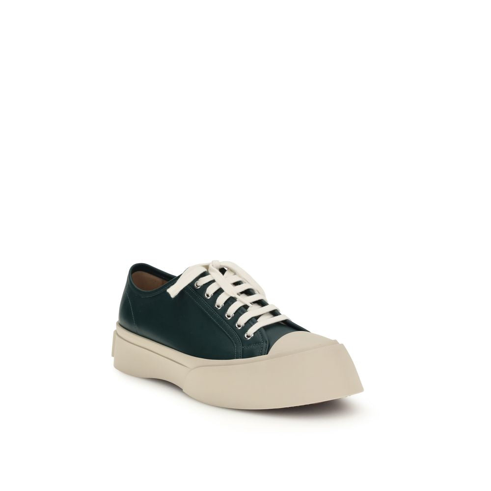 Black Calf Leather Bos Taurus Platform Sneakers