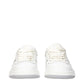 White Leather Low Top Sneakers