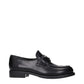 Black Leather Slip-On Loafers