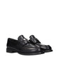 Black Leather Slip-On Loafers