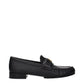 Black Leather Slip-On Loafers