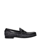 Black Fabric Slip-On Loafers