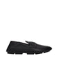 Black Leather Slip-On Loafers