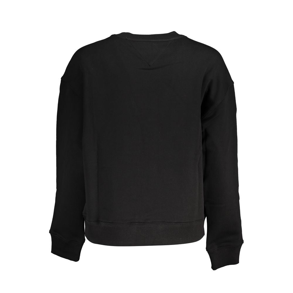Black Cotton Men Sweatshirt