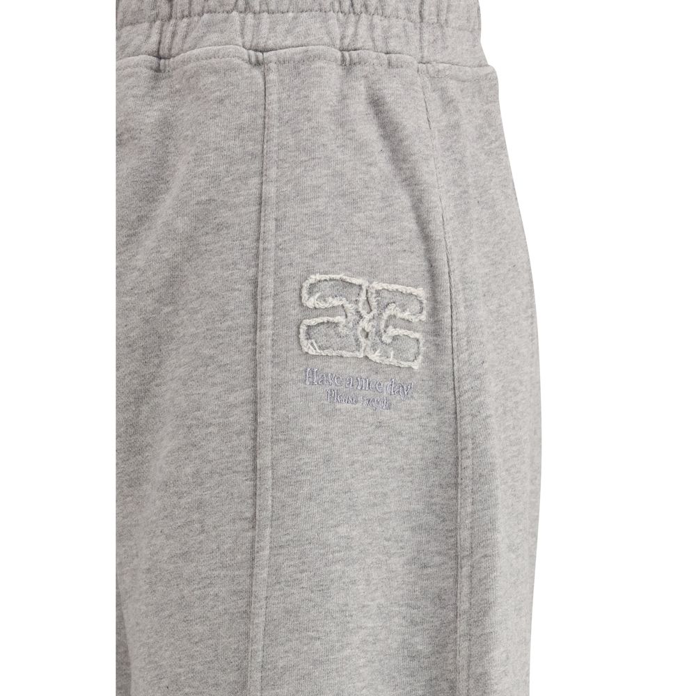 Gray Cotton Casual Pants