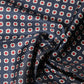 Blue Patterned Silk Square Handkerchief Scarf