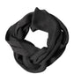 Black Cashmere Knit Neck Wrap Foulard Scarf