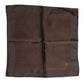 Brown Logo Silk Square Handkerchief Scarf