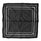 Scarf Black Poka Dot Men Square Handkerchief