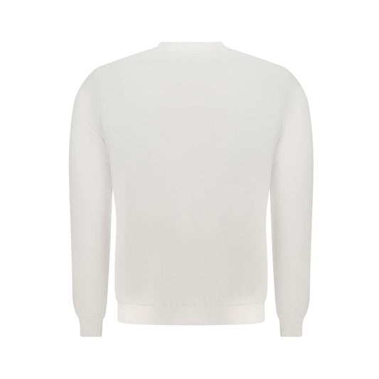 White Cotton Men Sweatshirt