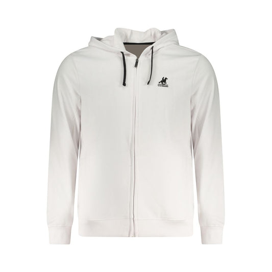 White Cotton Men's Hooded Sweatshirt