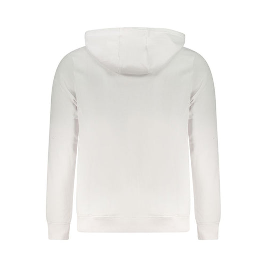 White Cotton Men's Hooded Sweatshirt
